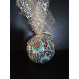 Millefiori Swazi Candle NWT Made in Swaziland Dayton Hudson Poinsettia Christmas